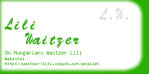 lili waitzer business card